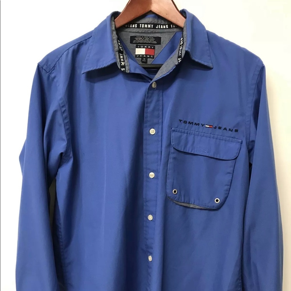 VTG TOMMY HILFIGER Spell Out Streetwear Shirt M
